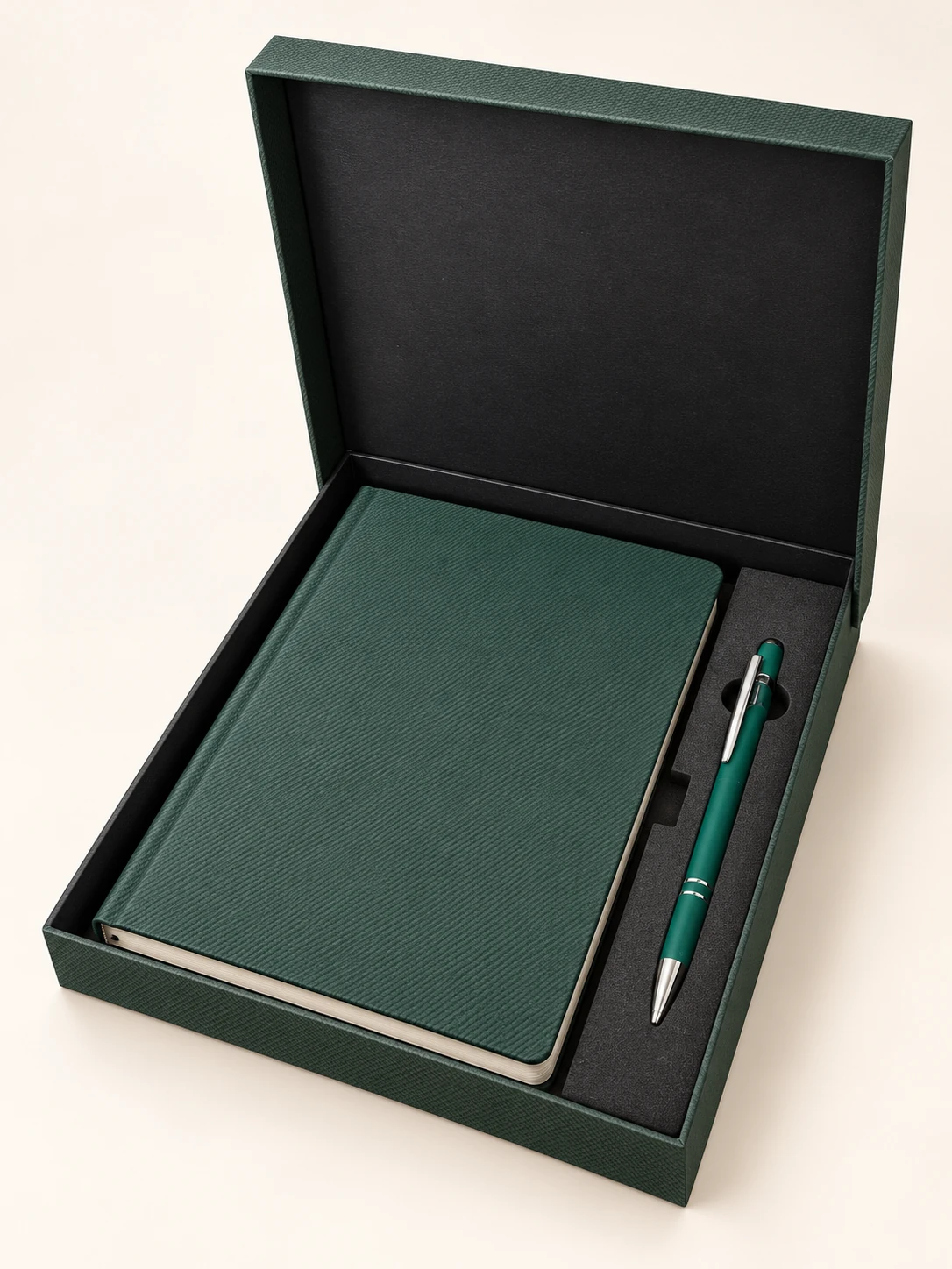 Green Diary and Pen Gift Set - view 2